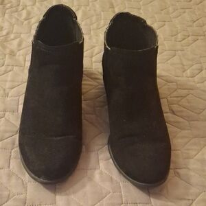 Black Suede Ankle Booties